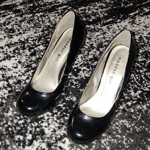Madden Girl Glossy Black Heels